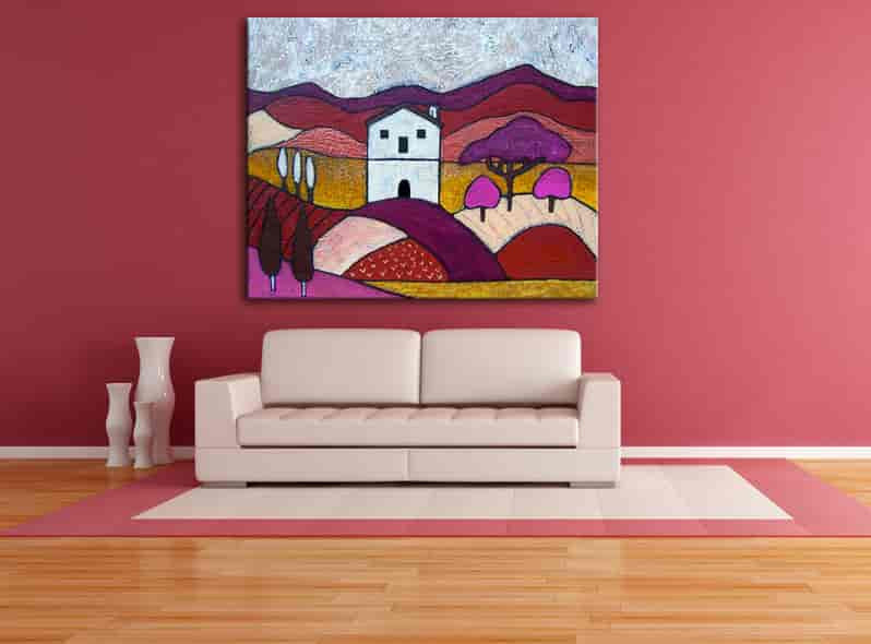 Pink Trees on the wall