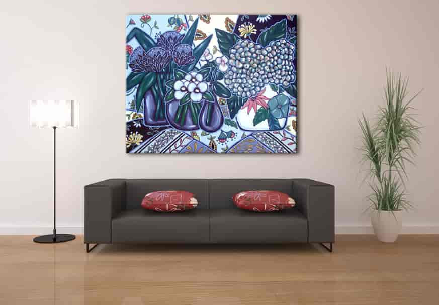 Brooke Howie | Artichokes & Hydrangeas on the wall