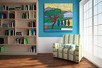Roman Pine in Spring on the wall