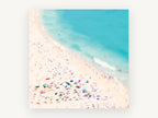 Crowded Shore Day, coastal canvas wall art print, front view