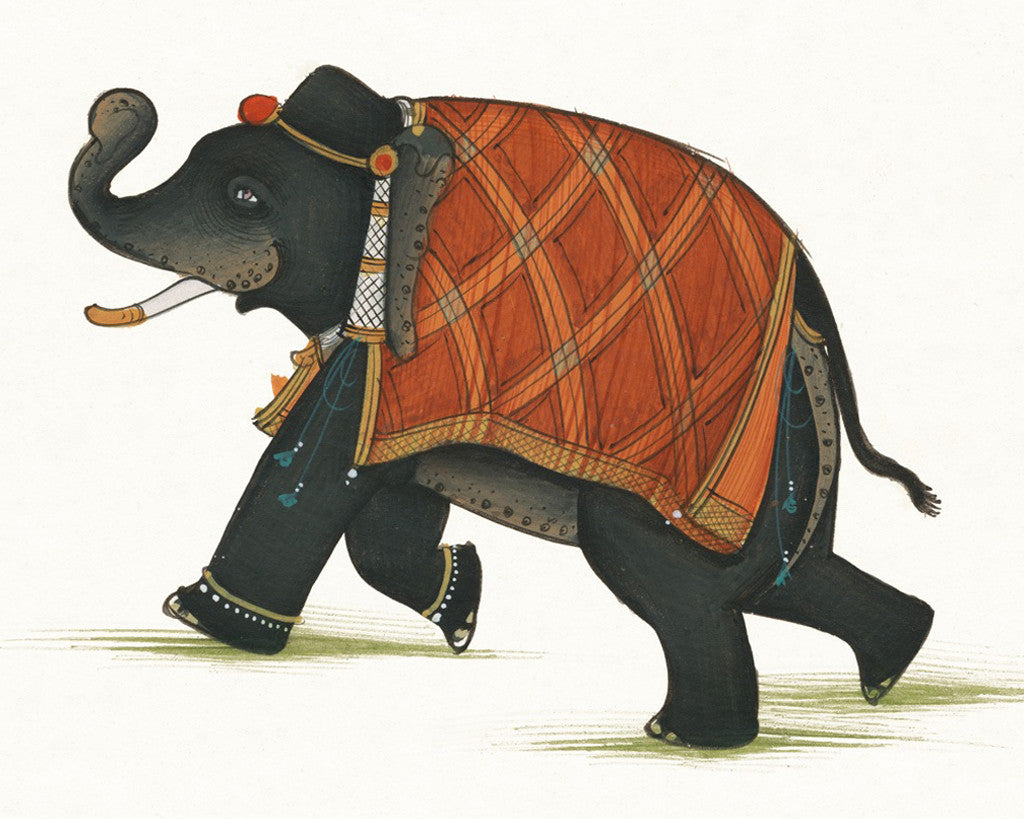 India Elephant II Wall Art Print