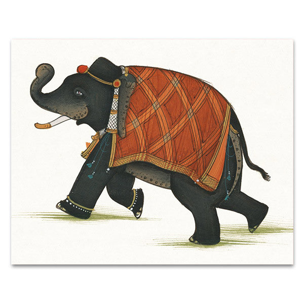 India Elephant II Wall Art Print