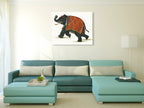 India Elephant II Wall Art Print on the wall
