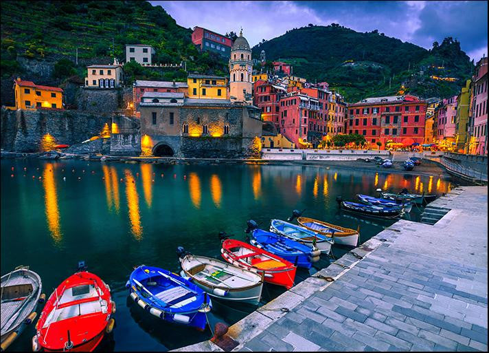 Italy Vernazza Village Wall Art Print