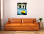 Italy Yellow Vespa Wall Print on the wall