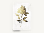 Gilded Blossom Stem, gold leaf botanical flower stem, floral canvas wall art print ready to hang
