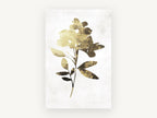 Gilded Blossom Stem, floral canvas wall art print, front view