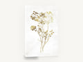 Golden Meadow Sprigs, gold botanical wildflower sprigs illustration, floral canvas wall art print ready to hang