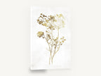 Golden Meadow Sprigs, gold botanical wildflower sprigs illustration, floral canvas wall art print ready to hang