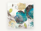 Lagoon Petal Drift, floral canvas wall art print, front view
