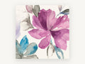Magenta Bloom Wash, floral canvas wall art print, front view