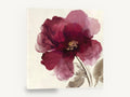 Plum Petal Whisper, crimson peony watercolour floral, floral canvas wall art print ready to hang