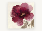 Plum Petal Whisper, floral canvas wall art print, front view
