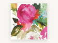 Magenta Bloom Wash, floral canvas wall art print, front view