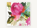 Magenta Bloom Wash, floral canvas wall art print, front view