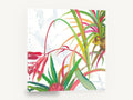 Tropical Fronds Bloom, colourful tropical leaves painting, floral canvas wall art print ready to hang