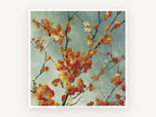 Autumn Blossom Branches, floral canvas wall art print, front view