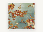 Autumn Blossom Sky, floral canvas wall art print, front view