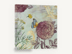 Rose and Butterfly Garden, vintage rose and butterfly botanical, stretched canvas wall art print ready to hang