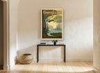 Everglades Swamp Alligator vintage canvas print on the wall of a hallway