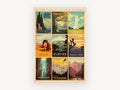 National Parks Collage, vintage canvas wall art print, front view