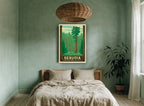 General Sherman Forest vintage canvas print on the wall of a bedroom