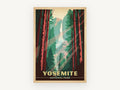 Yosemite Falls Light, vintage canvas wall art print, front view