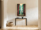 Yosemite Falls Light vintage canvas print on the wall of a hallway