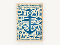 Anchors Aweigh Collage, vintage canvas wall art print, front view