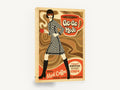 Go-Go Mojo Mod Coffee, retro mod coffee advertising poster, stretched canvas wall art print ready to hang