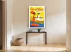 Coffee Fit for a Queen vintage canvas print on the wall of a hallway