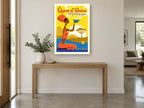 Coffee Fit for a Queen vintage canvas print on the wall of a entry hall