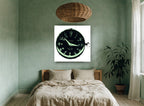 Waterproof Watch Dial vintage canvas print on the wall of a bedroom