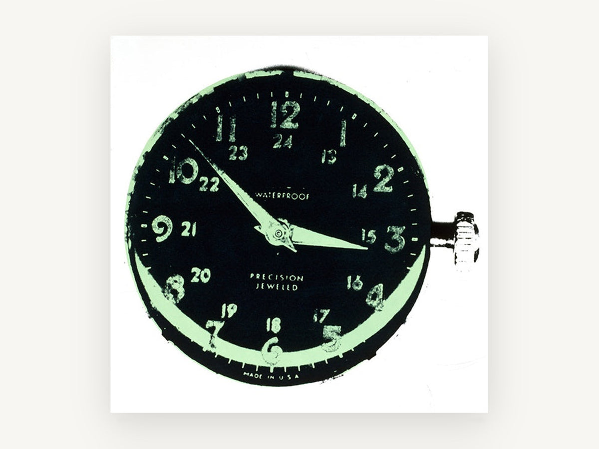 Waterproof Watch Dial, vintage canvas wall art print, front view