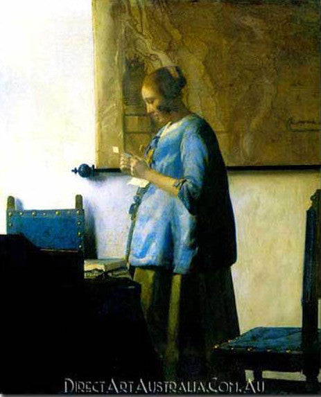 Jan Vermeer | Woman in Blue Reading a Letter 