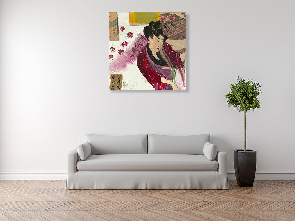 Japanese Kimono Wall Art Print on the wall