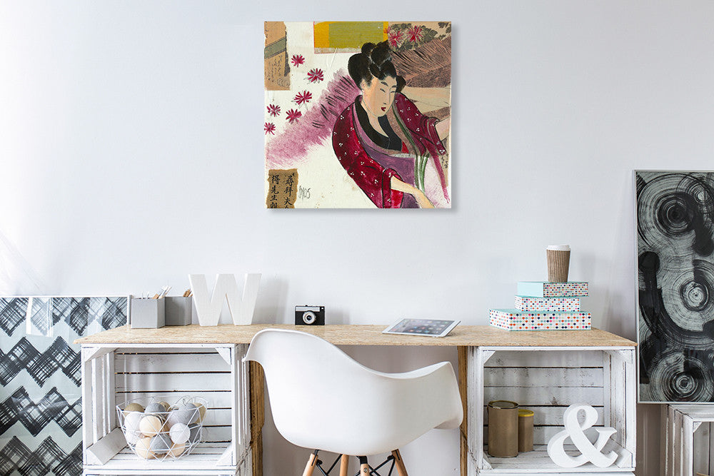 Japanese Kimono Wall Art Print on the wall