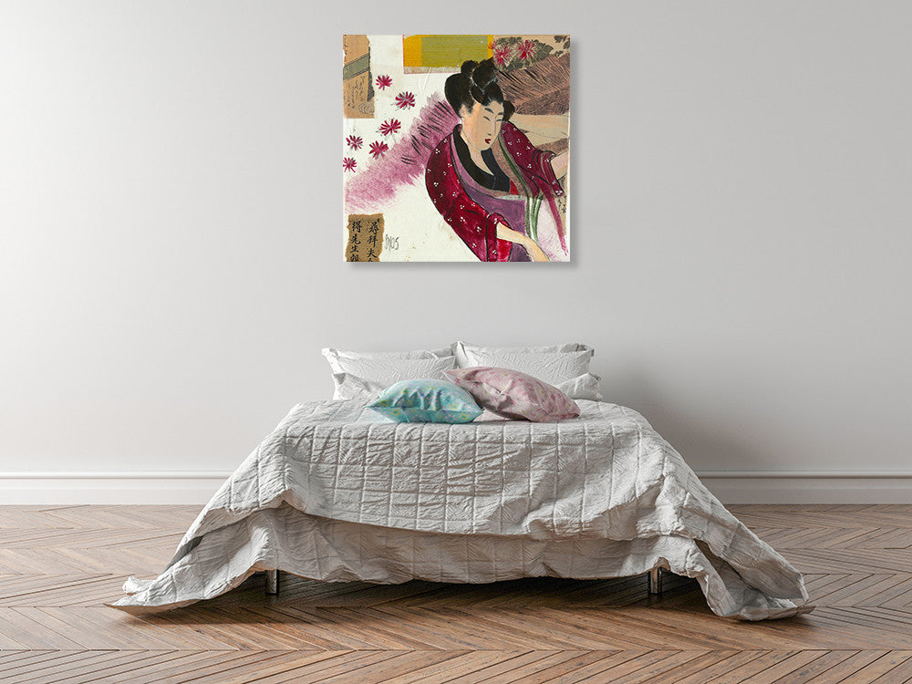 Japanese Kimono Wall Art Print on the wall