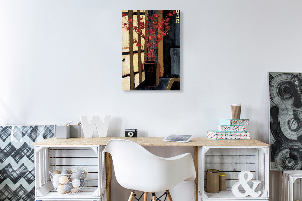 Japanese Lanterns Wall Art Print on the wall