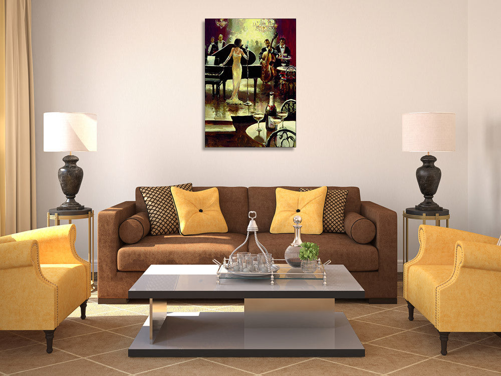 Jazz Band Wall Art Print on the wall