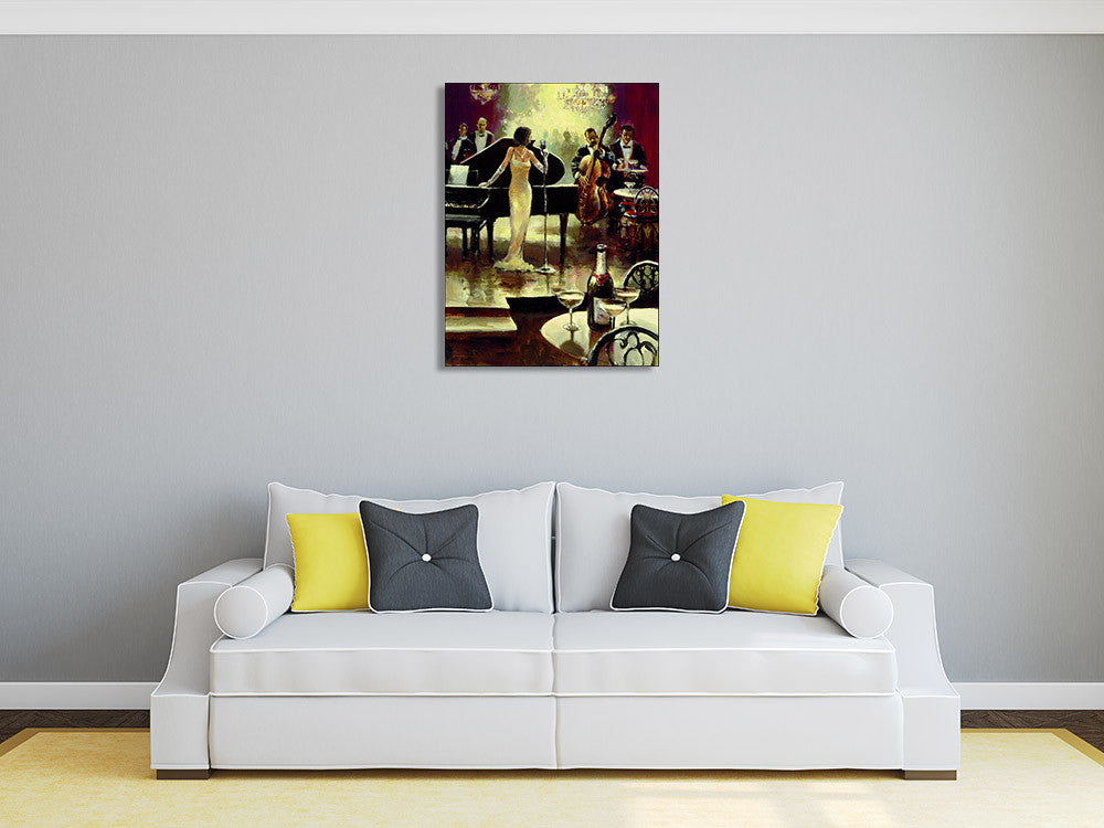 Jazz Band Wall Art Print on the wall