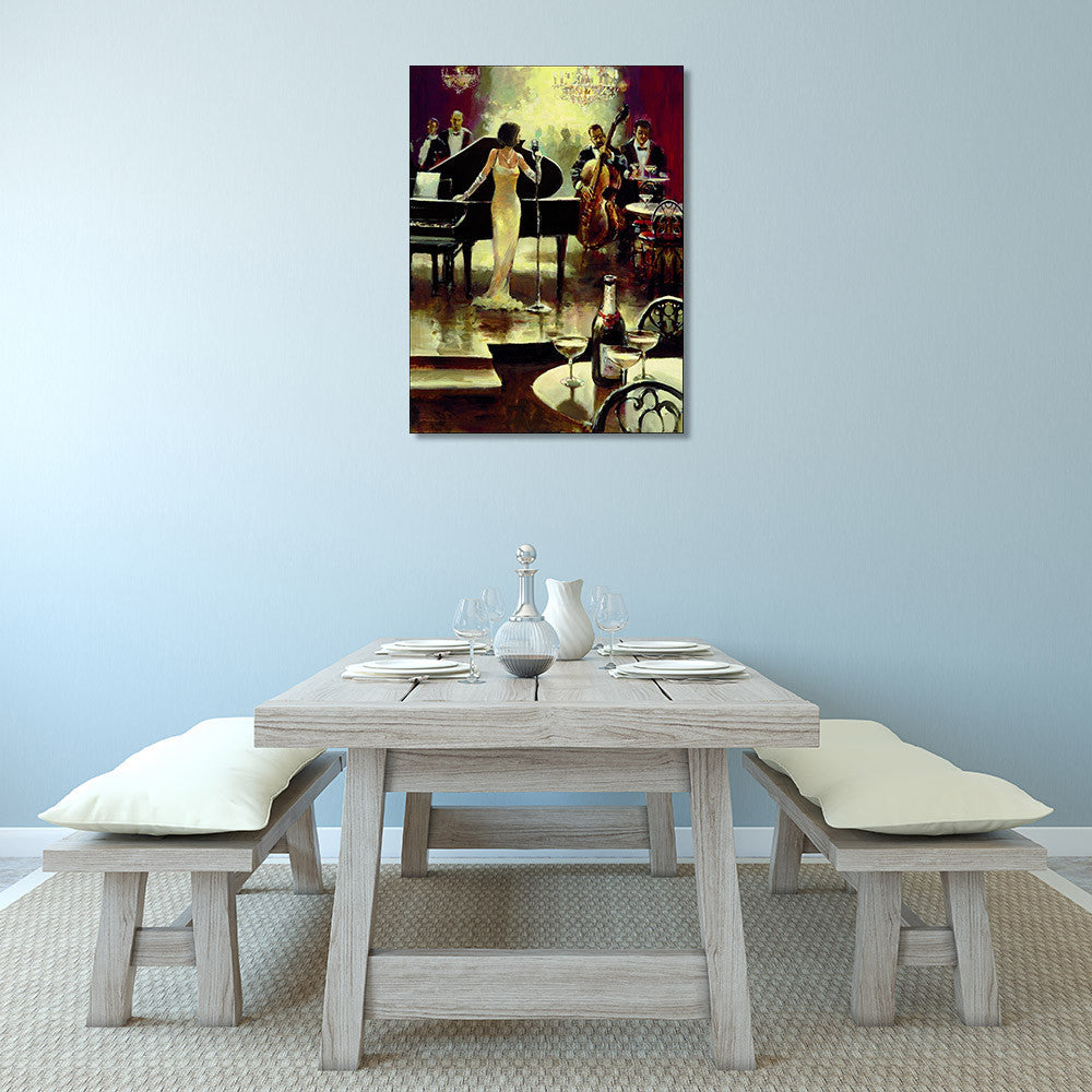 Jazz Band Wall Art Print on the wall