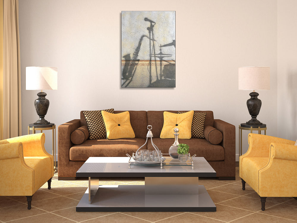 Jazz Instruments Wall Art Print on the wall