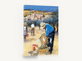 Olive Pickers Hillside, vintage olive harvest farm scene, stretched canvas wall art print ready to hang