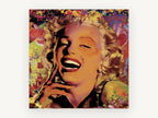 Laughing Pop Portrait, vintage canvas wall art print, front view