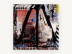 Empire State Collage, new york street collage wall art, city canvas wall art print, front view