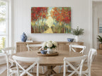 Russet Lane Walk landscape canvas print on the wall of a Hamptons dining room