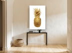 Gilded Pineapple Study kitchen canvas print on the wall of a hallway