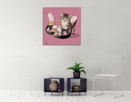 Kitten on High Heels Wall Art Print on the wall