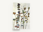 Patchwork Stem Garden, abstract collage botanical stems, floral canvas wall art print ready to hang